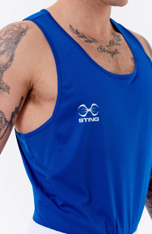Sting Boxing Tank Top Mettle Competition, Blau