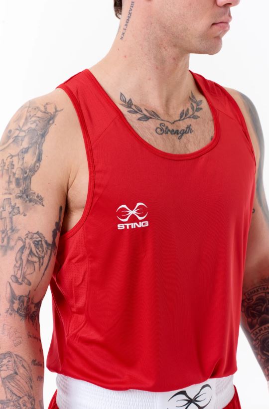 Sting Boxing Tank Top Mettle Competition, Rot