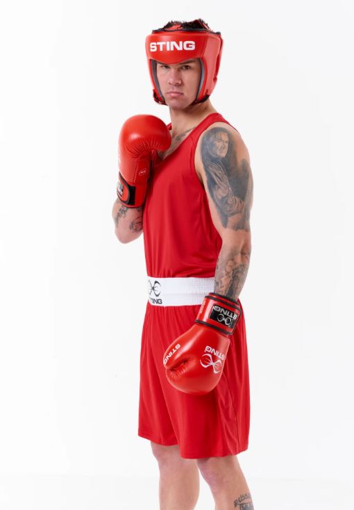 Sting Boxing Tank Top Mettle Competition, Rot