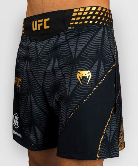 Venum Fight Shorts UFC Zenith Authentic Fight Night Champion Long Fit, Schwarz-Gold 6