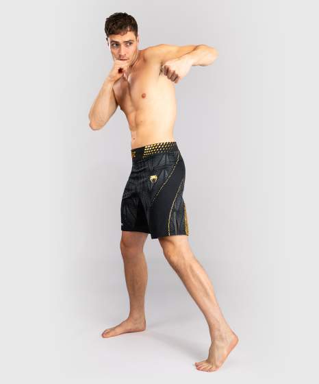 Venum Fight Shorts UFC Zenith Authentic Fight Night Champion Long Fit, Schwarz-Gold 9