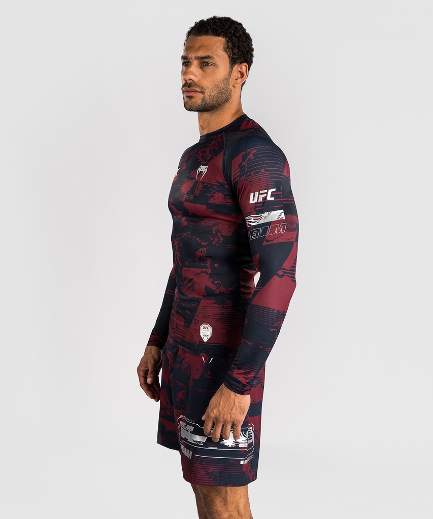 Venum Rash Guard UFC Zenith Authentic Fight Week Performance, Schwarz-Rot 3