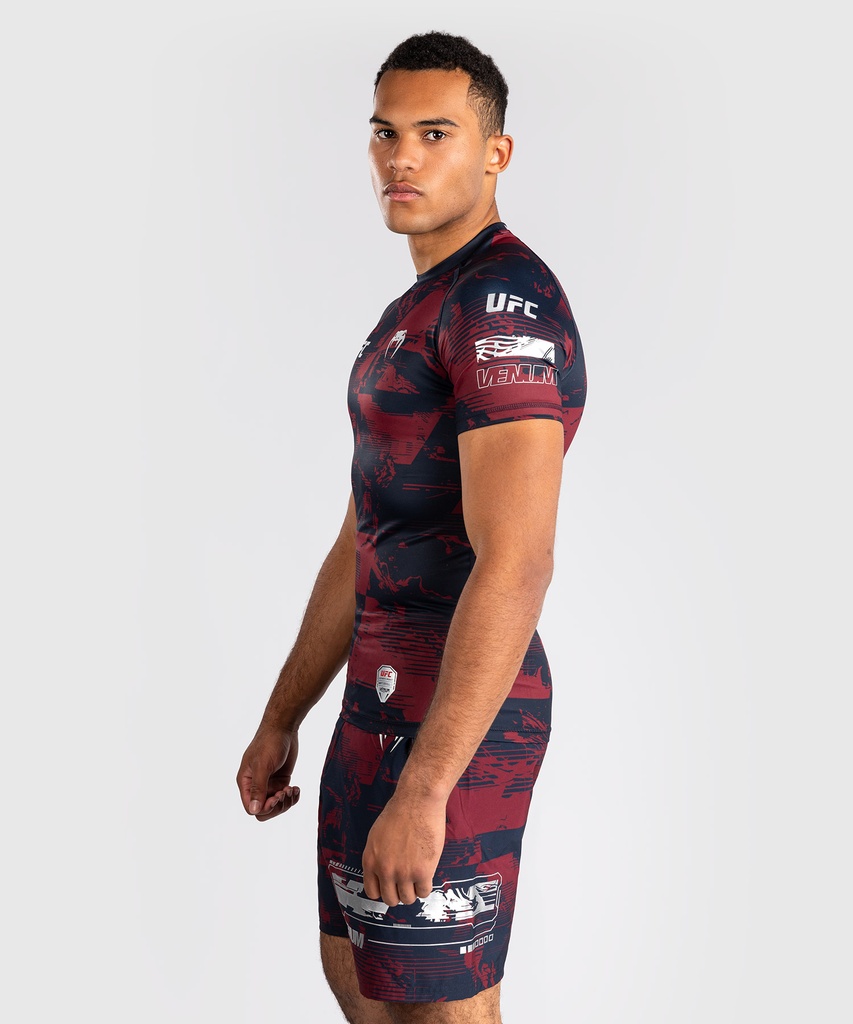 Venum Rash Guard UFC Zenith Authentic Fight Week Performance, Schwarz-Rot 2