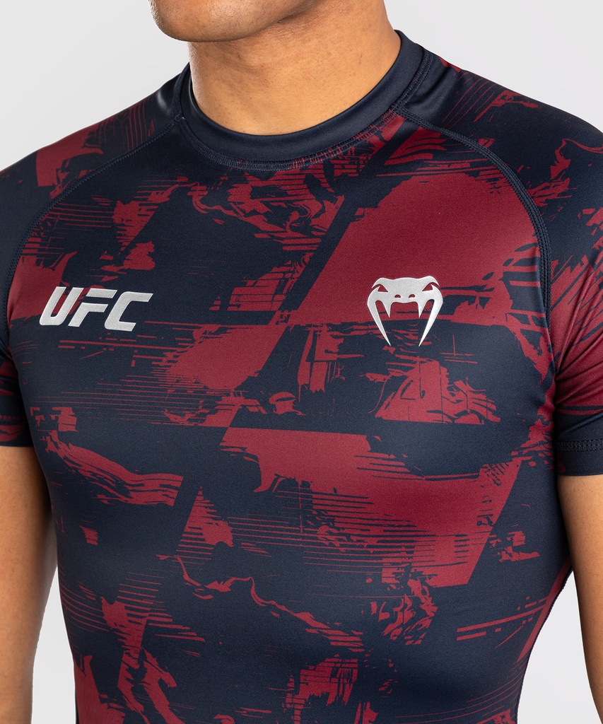 Venum Rash Guard UFC Zenith Authentic Fight Week Performance, Schwarz-Rot