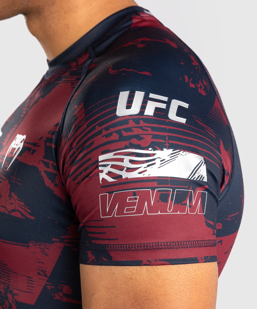 Venum Rash Guard UFC Zenith Authentic Fight Week Performance, Schwarz-Rot 4