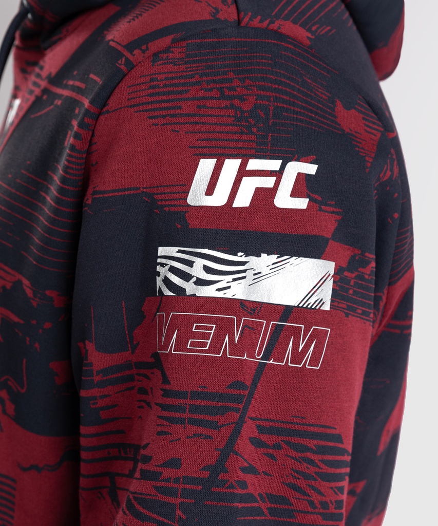Venum Hoodie UFC Zenith Authentic Fight Week, Schwarz-Rot 6