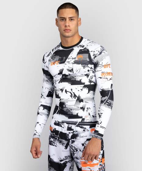 Venum Rash Guard UFC Zenith Authentic Fight Week Performance, Schwarz-Weiß 3