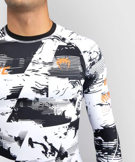 Venum Rash Guard UFC Zenith Authentic Fight Week Performance, Schwarz-Weiß 6