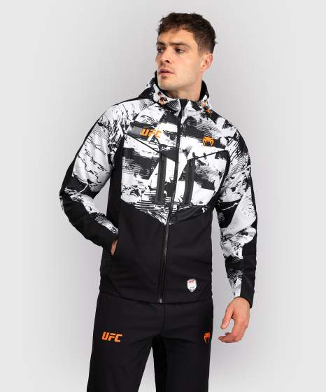 Venum Zip Hoodie UFC Zenith Authentic Fight Night Champion, Schwarz-Weiß 2
