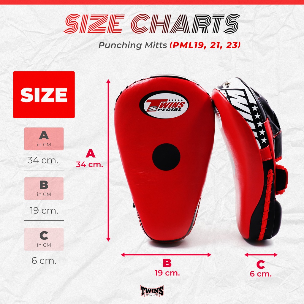 Twins Boxpratzen PML-21, Schwarz-Rot 5