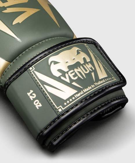 Venum Boxhandschuhe Elite, Grün-Gold 3