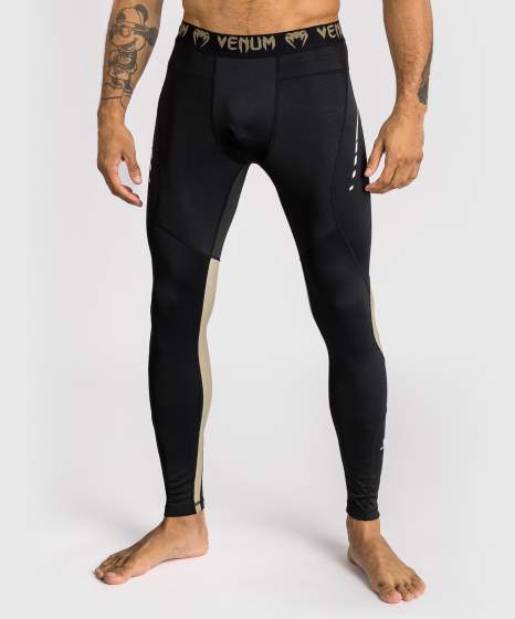 Venum Compression Pants Adrenaline, Schwarz-Sand 2