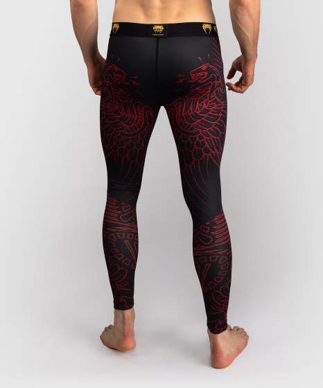 Venum Compression Pants Quetzal Fury, Schwarz-Rot-Mandarin 2