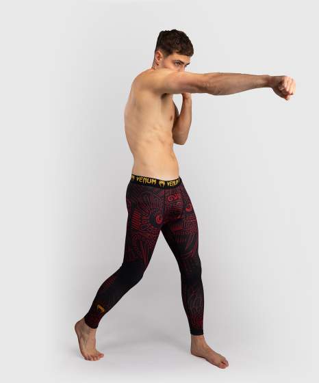 Venum Compression Pants Quetzal Fury, Schwarz-Rot-Mandarin 5