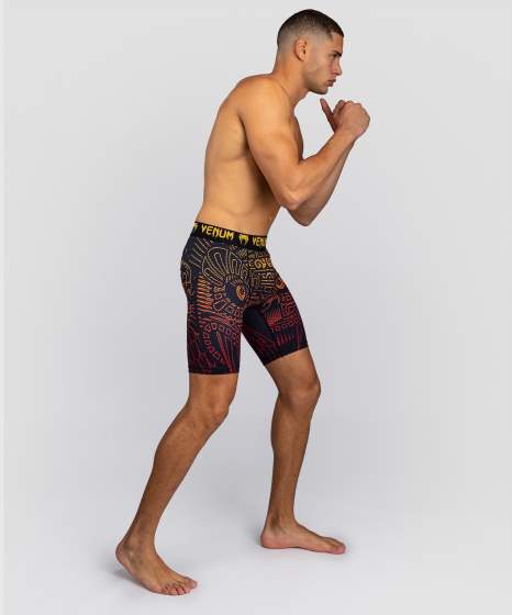Venum Compression Shorts Quetzal Fury, Schwarz-Rot-Mandarin 6