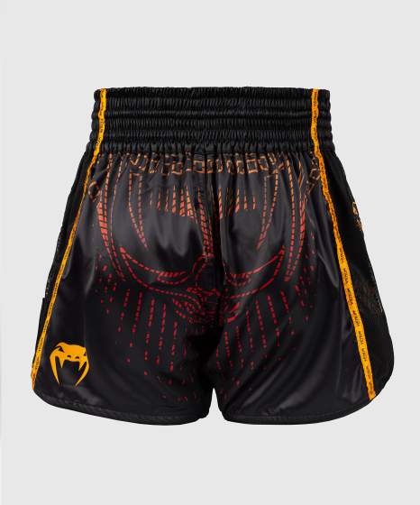 Venum Muay Thai Shorts Quetzal Fury, Schwarz-Rot-Mandarin 4