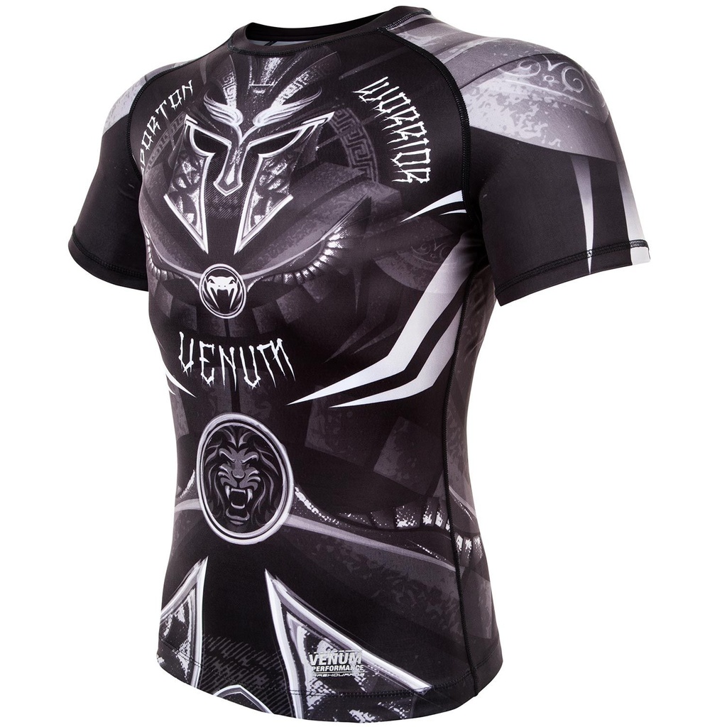 Venum Rash Guard Gladiator 3.0, kurzarm Schwarz-Weiß 3