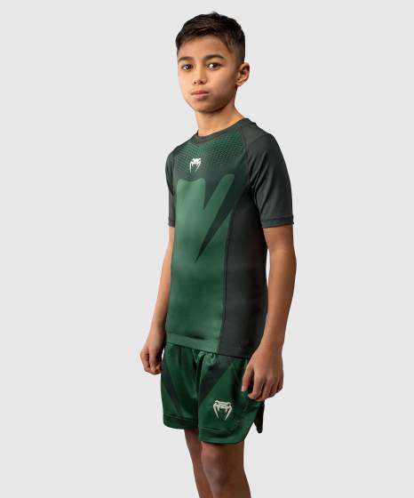 Venum Rash Guard Attack Kids, Grün 2