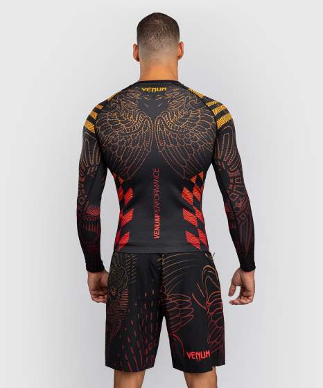 Venum Rash Guard Quetzal Fury, Schwarz-Rot-Mandarin 3