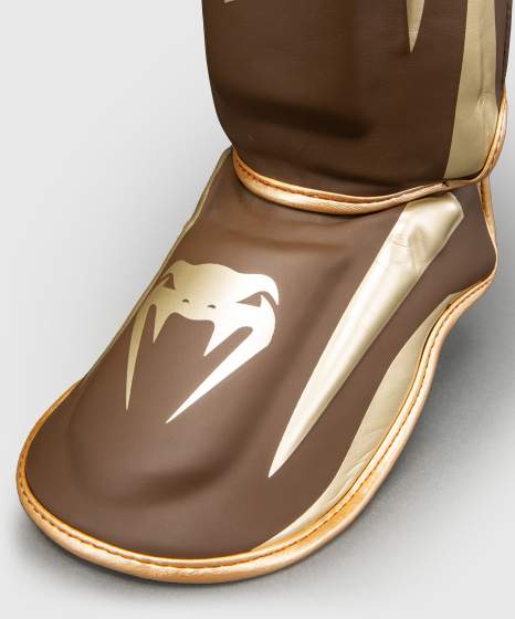 Venum Schienbeinschoner Elite, Braun-Gold 4
