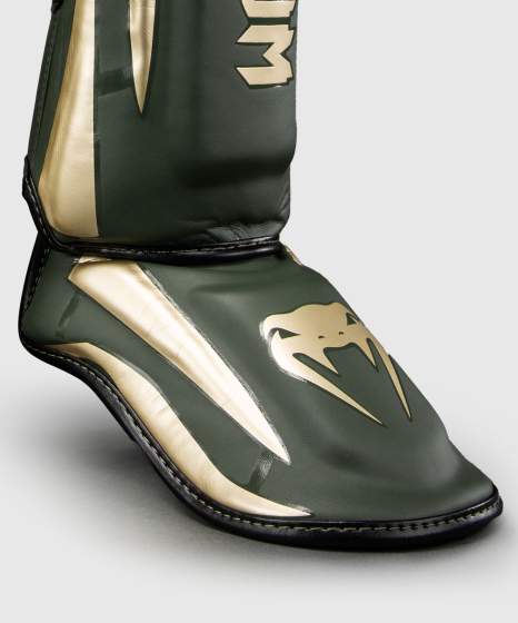 Venum Schienbeinschoner Elite, Grün-Gold 4