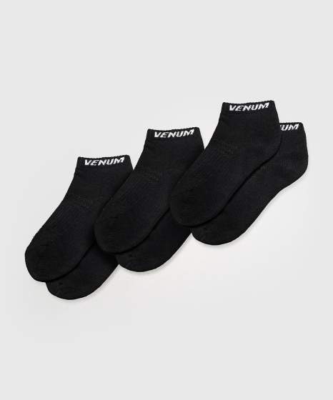 Venum Socken Essential Ankle 3-er Pack, Schwarz 2