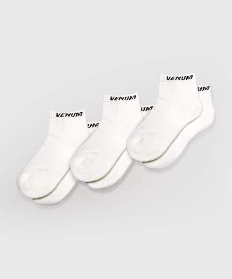 Venum Socken Essential Ankle 3-er Pack, Weiß 2