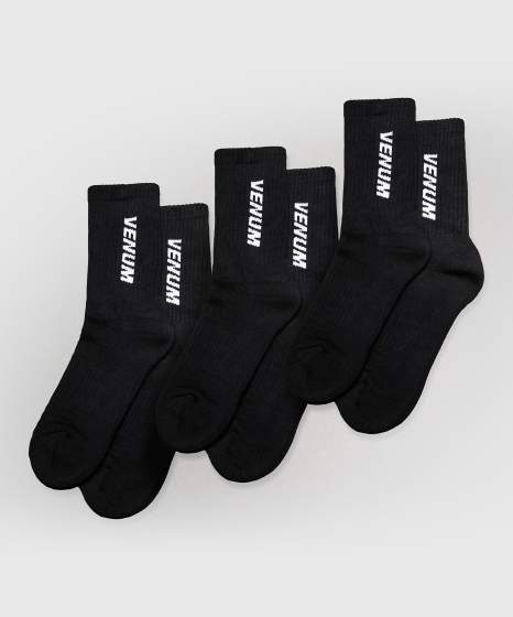 Venum Socken Essential Crew 3-er Pack, Schwarz 2