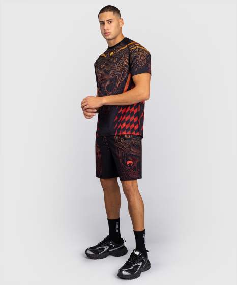 Venum T-Shirt Dry-Tech Quetzal Fury, Schwarz-Rot-Mandarin 4