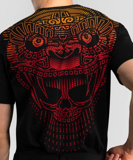 Venum T-Shirt Quetzal Fury, Schwarz-Rot-Mandarin 4