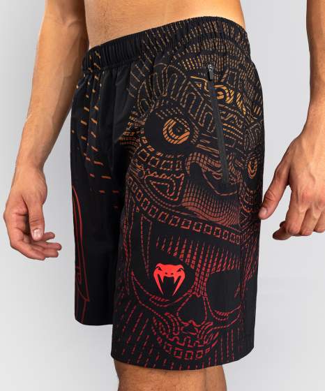 Venum Training Shorts Quetzal Fury, Schwarz-Rot-Mandarin 3