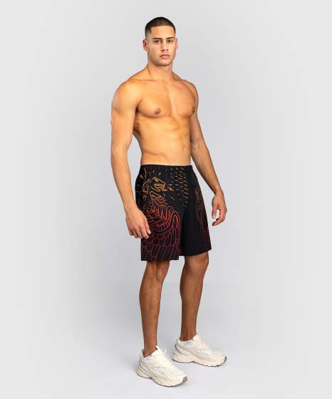 Venum Training Shorts Quetzal Fury, Schwarz-Rot-Mandarin 5