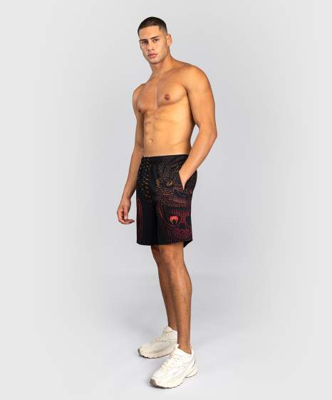 Venum Training Shorts Quetzal Fury, Schwarz-Rot-Mandarin 6