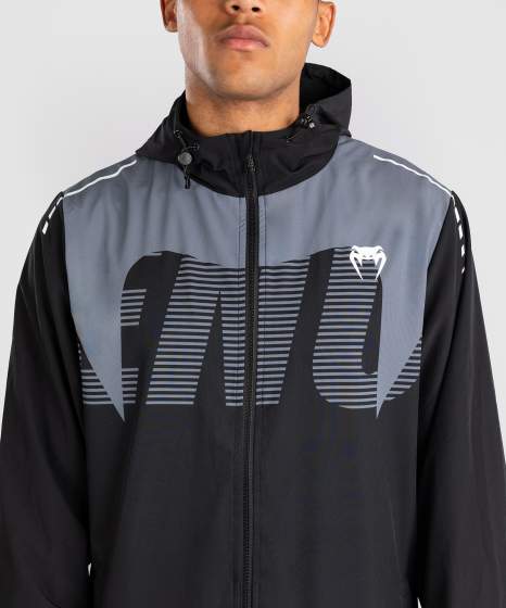 Venum Trainingsjacke Adrenaline, Schwarz-Silber 5