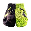 Twins Muay Thai Shorts Crocs, Schwarz-Neongrün 2