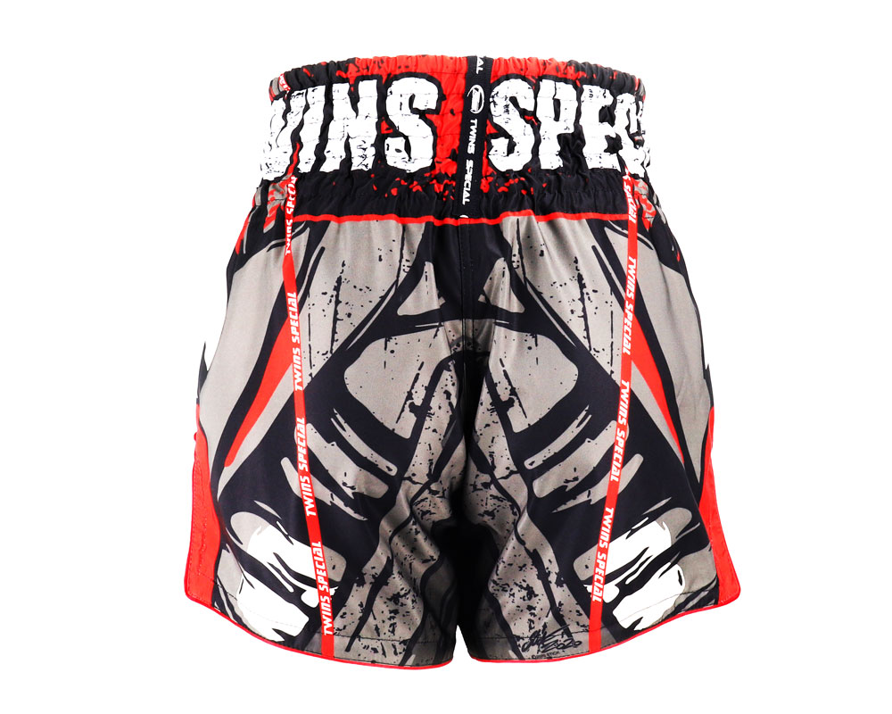 Twins Muay Thai Shorts Demon, Schwarz-Rot 3