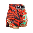 Twins Muay Thai Shorts Jungle, Rot-Grün 2