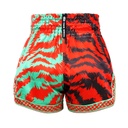 Twins Muay Thai Shorts Jungle, Rot-Grün 3