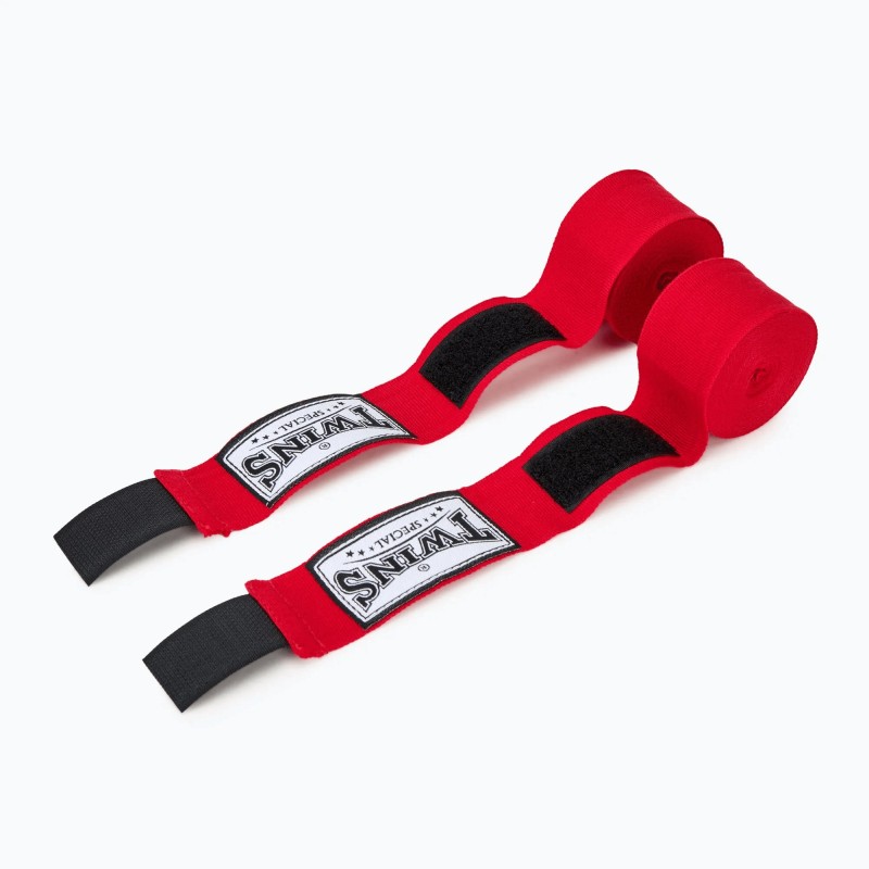 Twins Boxbandagen CH6 3m Halbelastisch, Rot