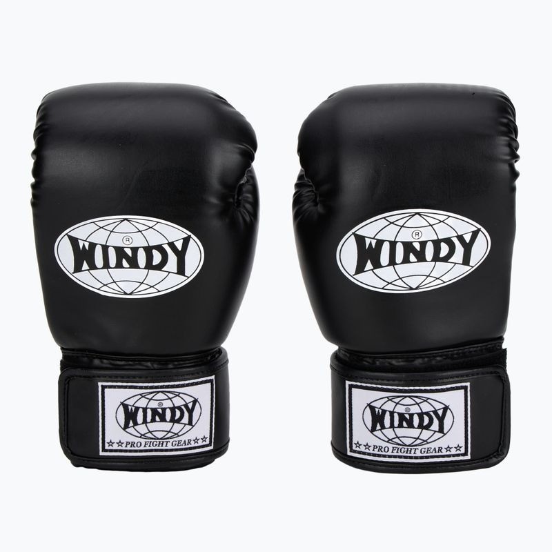 Windy Boxhandschuhe Classic Kunstleder, Schwarz 2