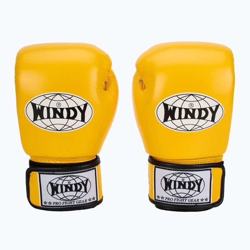 Windy Boxhandschuhe Classic Leder, Gelb 2