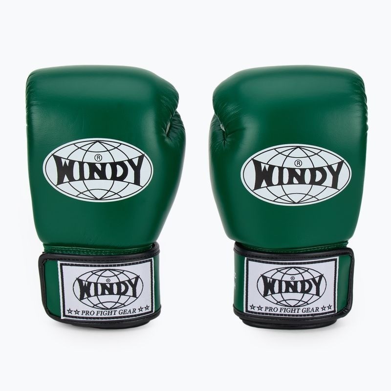 Windy Boxhandschuhe Classic Leder, Grün 2