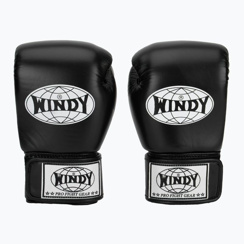 Windy Boxhandschuhe Classic Leder, Schwarz 2