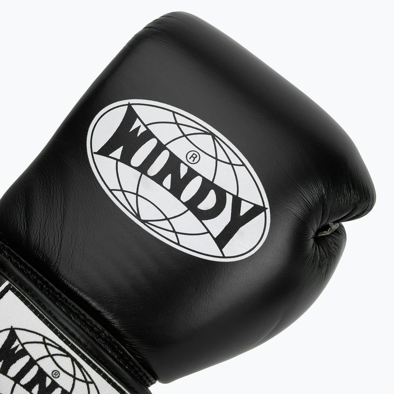 Windy Boxhandschuhe Classic Leder, Schwarz 5
