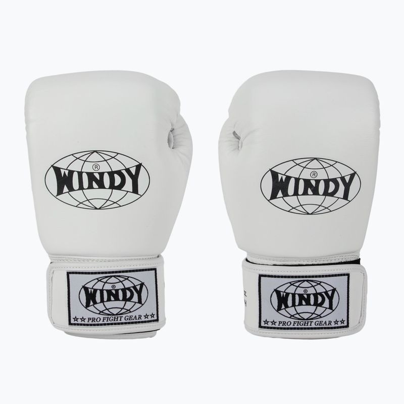 Windy Boxhandschuhe Classic Leder, Weiß 2