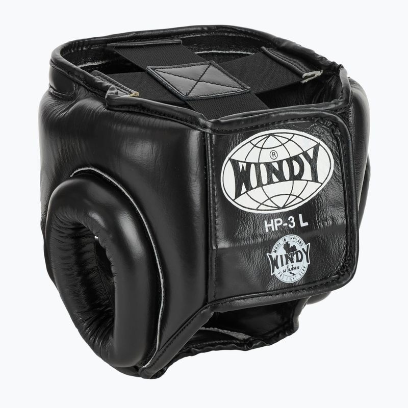 Windy Kopfschutz Leder, Schwarz 4