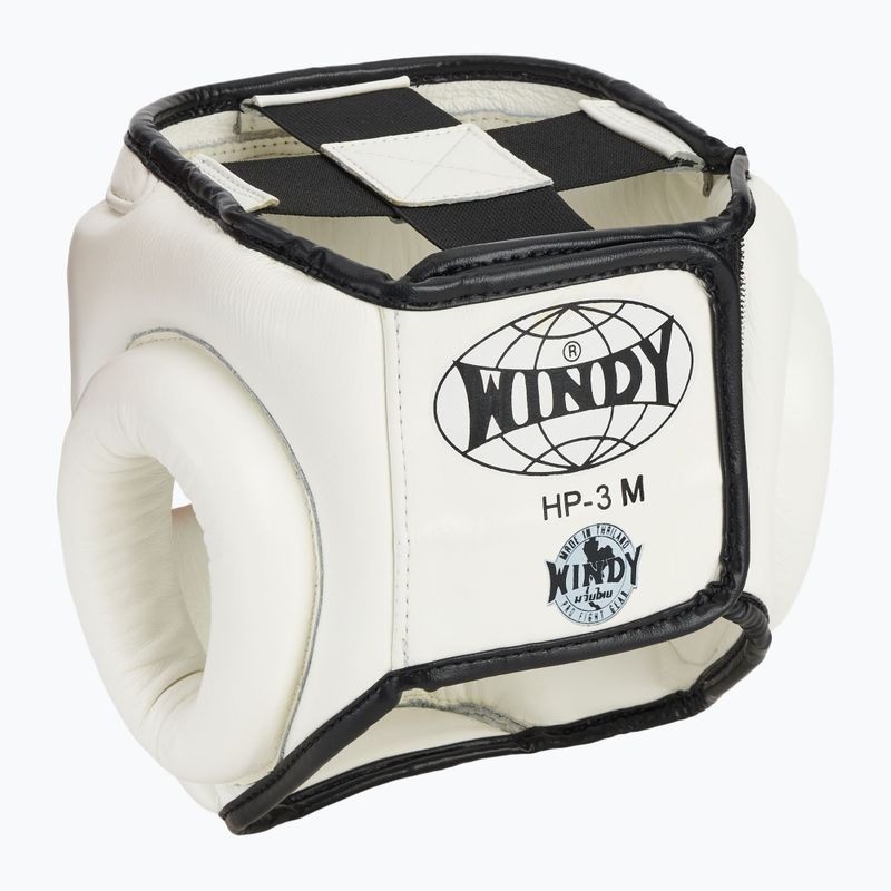 Windy Kopfschutz Leder, Weiß 3