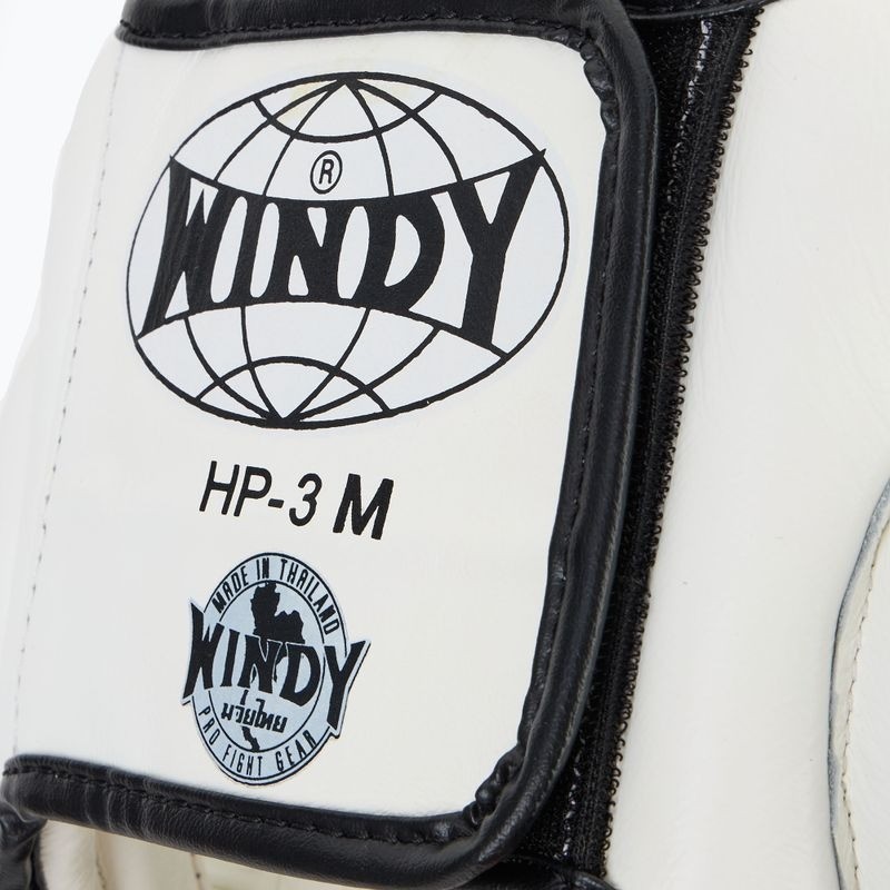 Windy Kopfschutz Leder, Weiß 4