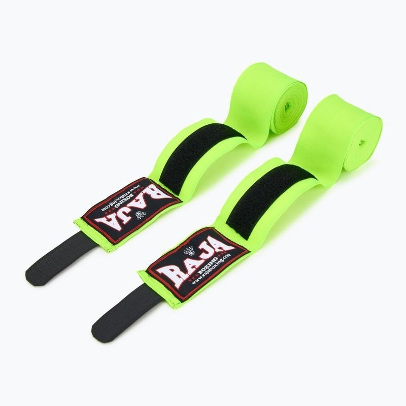 Raja Boxbandagen 4,5m Halbelastisch, Grün 2