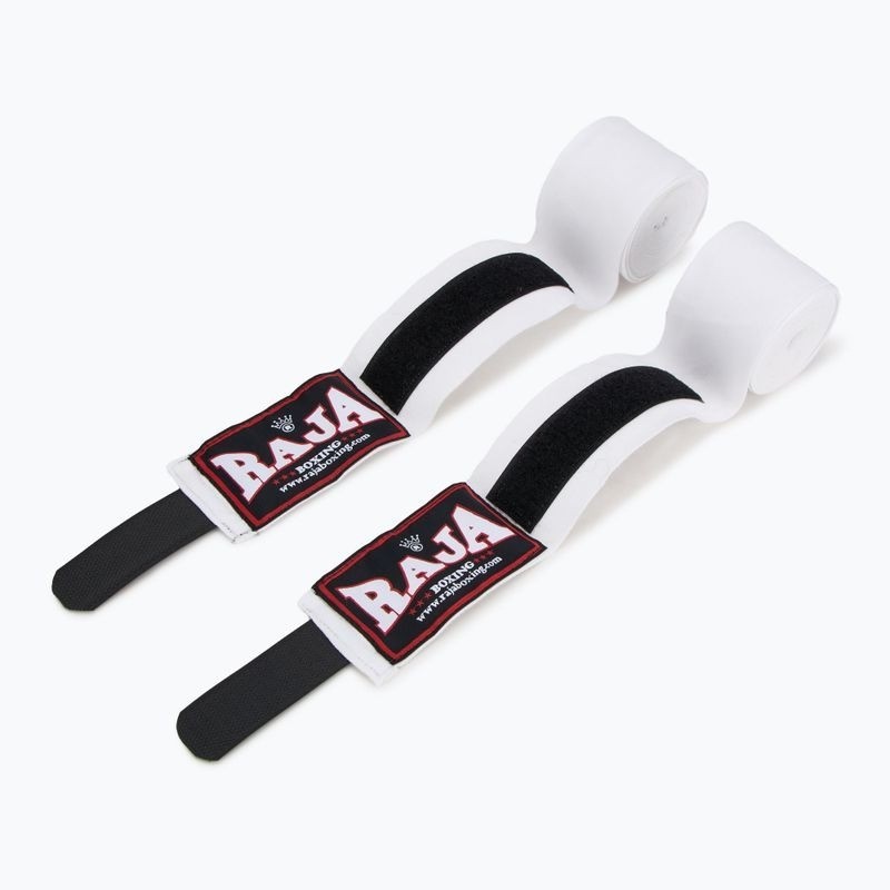 Raja Boxbandagen 4,5m Halbelastisch, Weiß 2